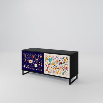 FLORAL COMBINATION Kompaktní dvoudveřový TV stolek