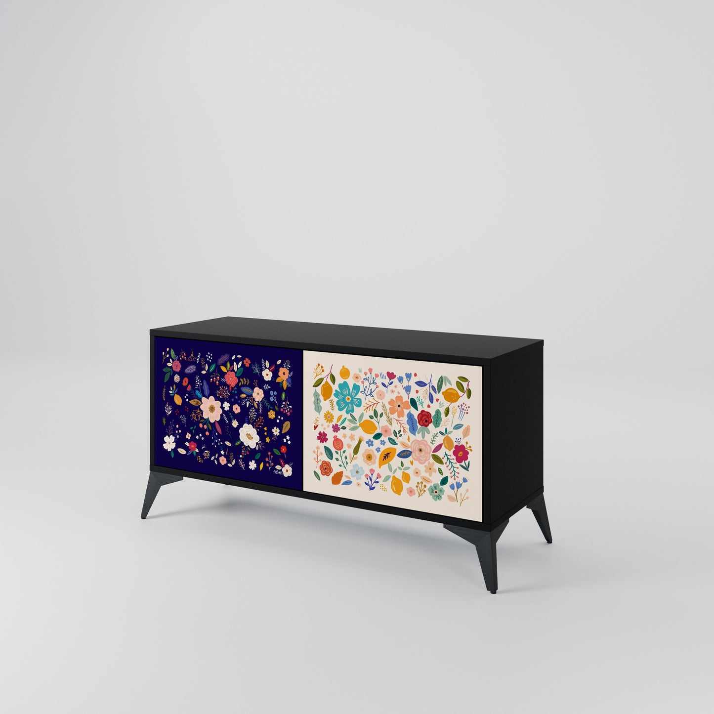 FLORAL COMBINATION Kompaktní dvoudveřový TV stolek