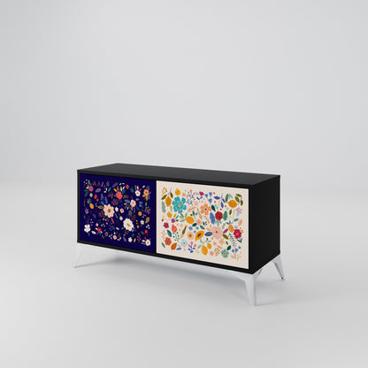 FLORAL COMBINATION Kompaktní dvoudveřový TV stolek