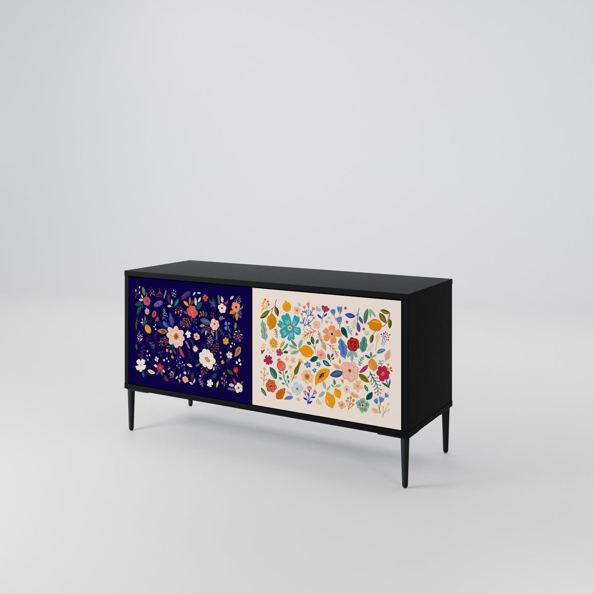 FLORAL COMBINATION Kompaktní dvoudveřový TV stolek