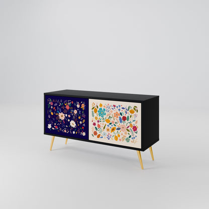 FLORAL COMBINATION Kompaktní dvoudveřový TV stolek