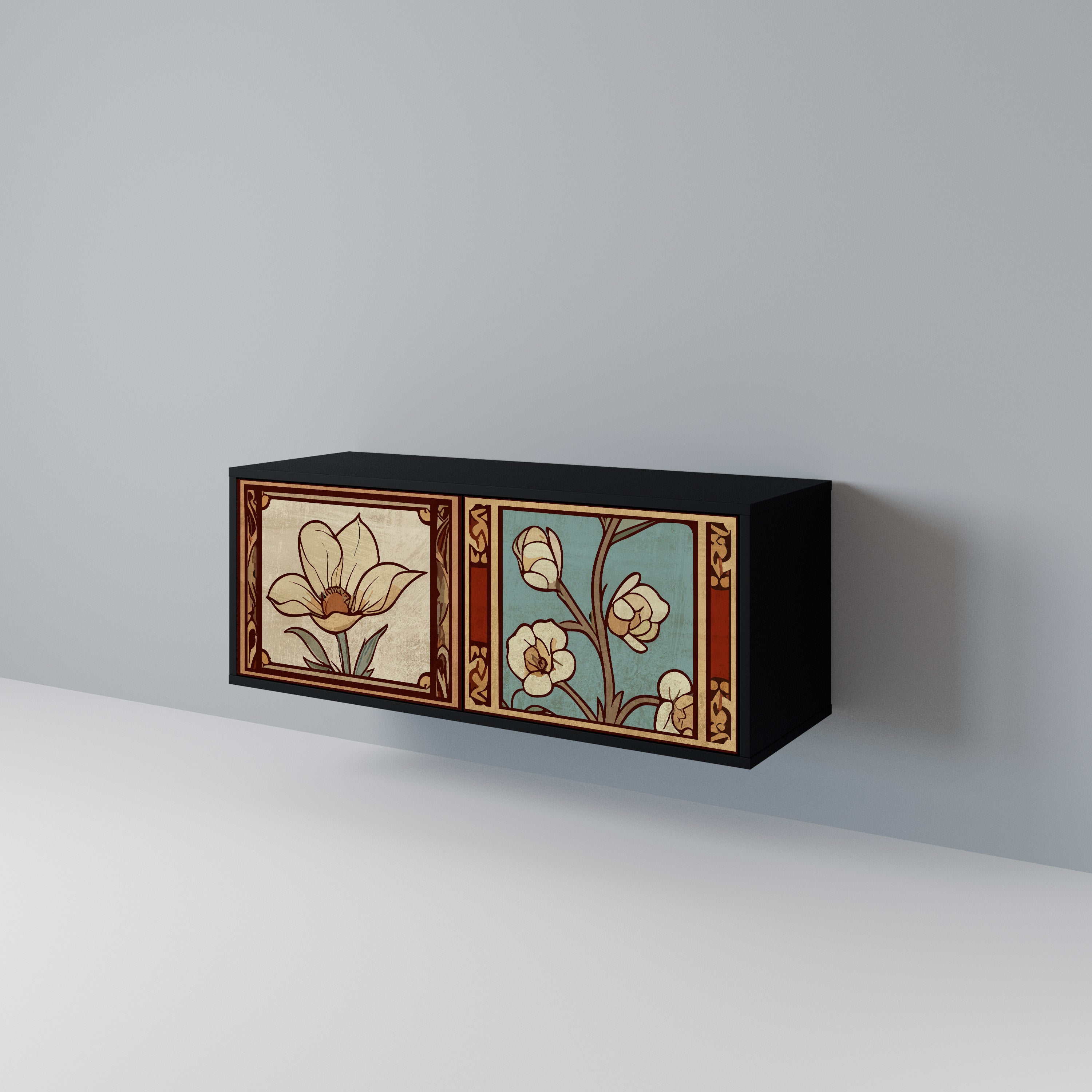 TIMELESS FLORA Compact 2-Door TV Cabinet