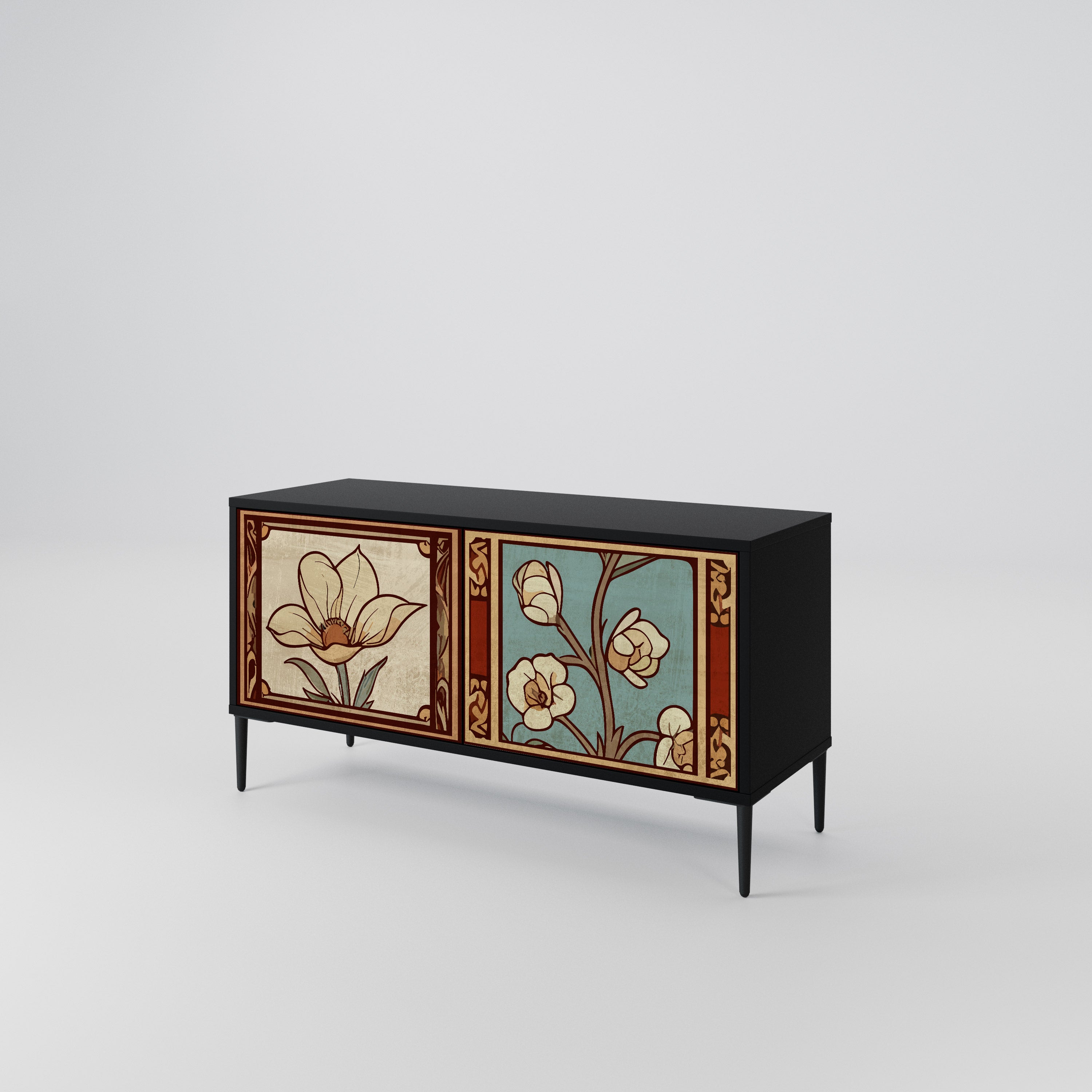 TIMELESS FLORA Compact 2-Door TV Cabinet