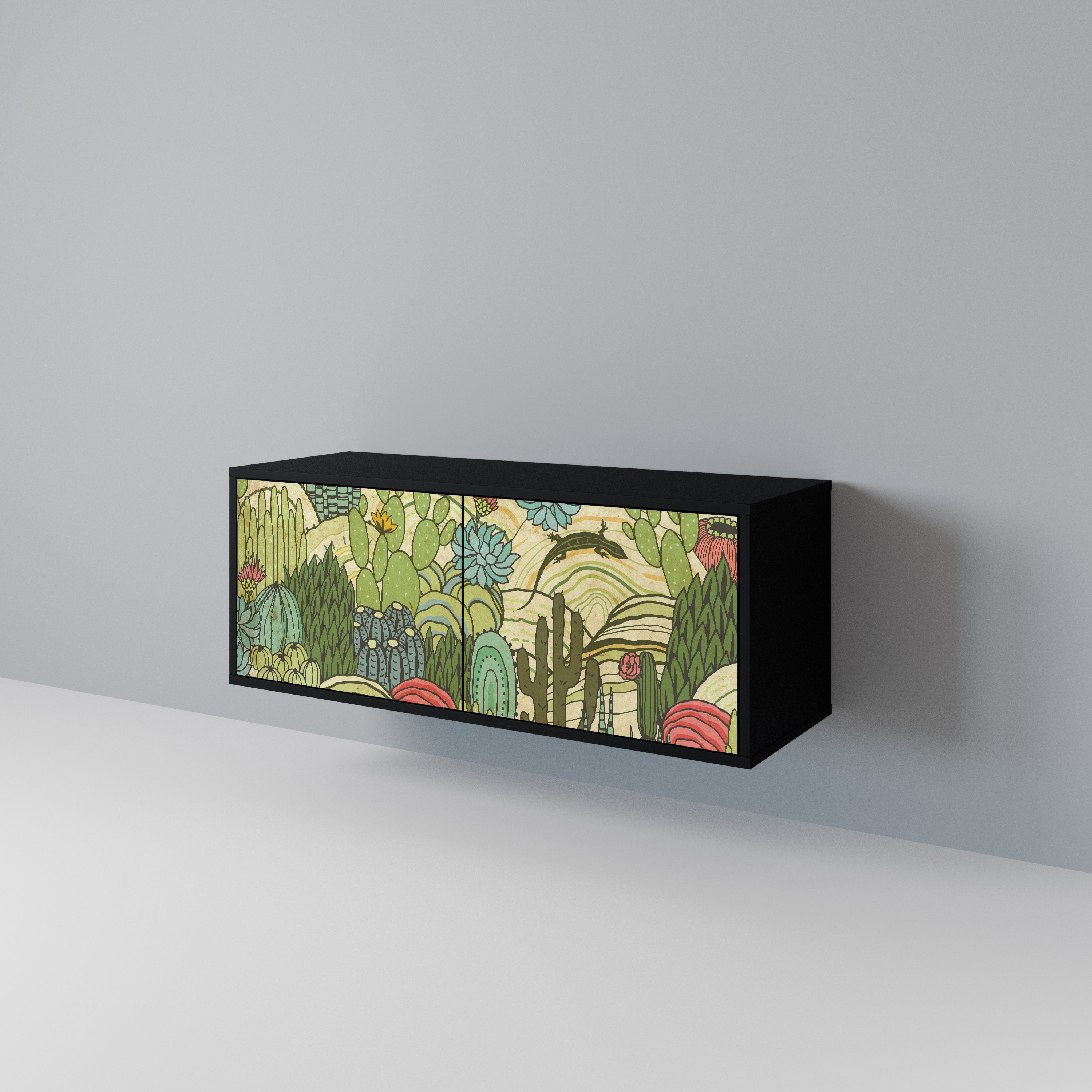 SUCCULENTS KALEIDOSCOPE Compact 2-Door TV Cabinet