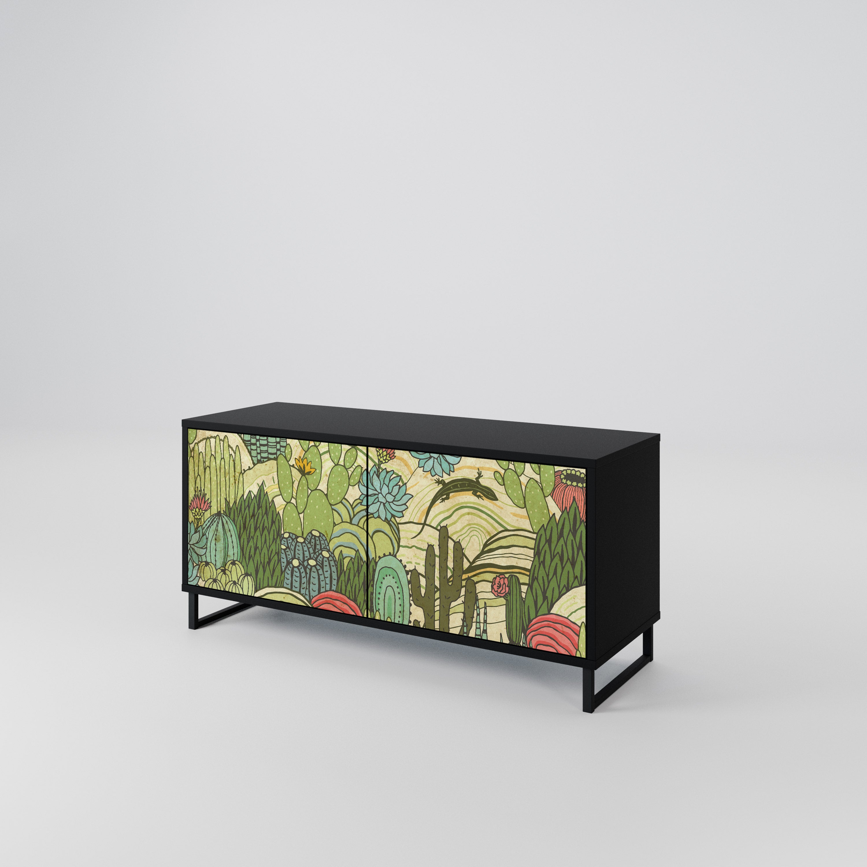 SUCCULENTS KALEIDOSCOPE Compact 2-Door TV Cabinet