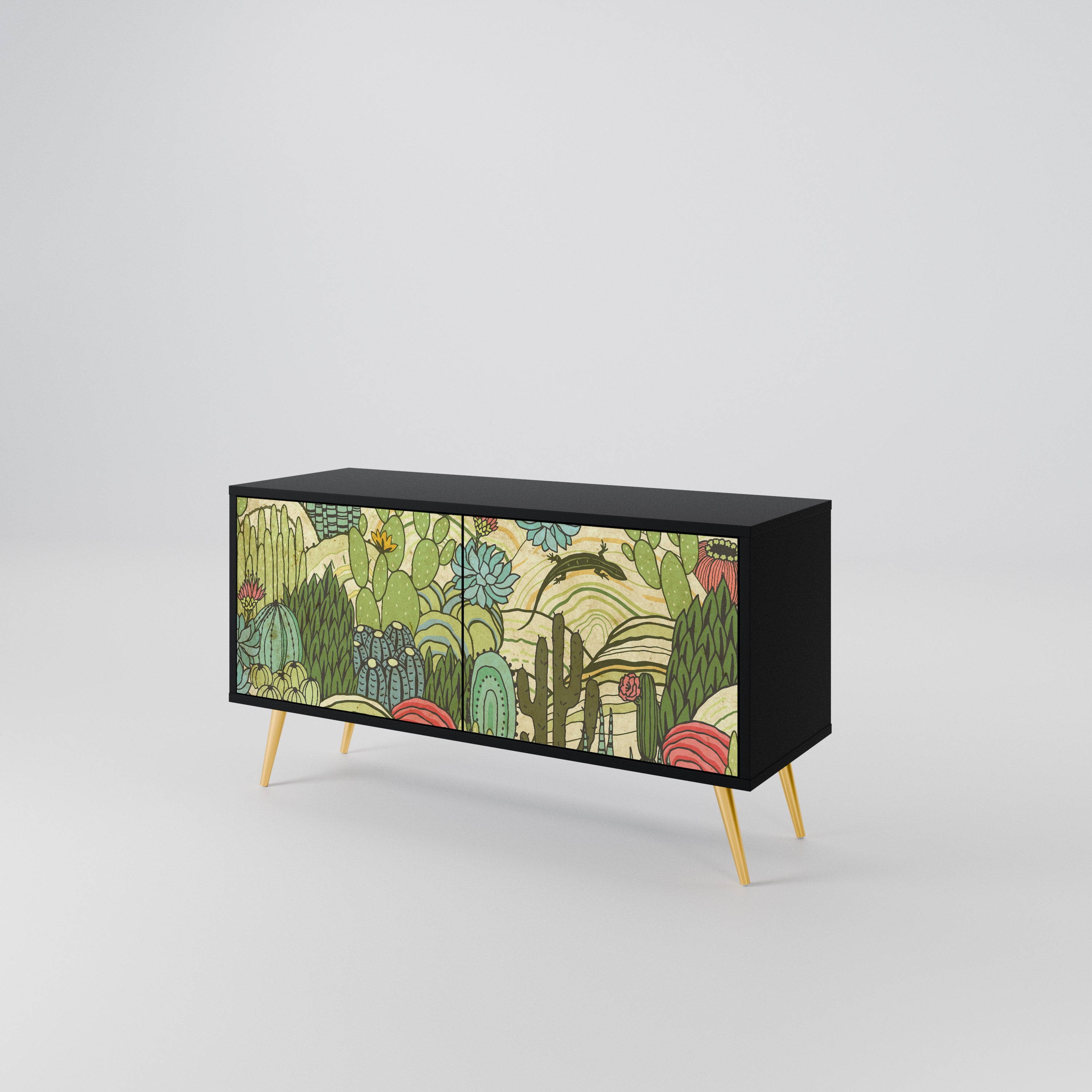 SUCCULENTS KALEIDOSCOPE Compact 2-Door TV Cabinet