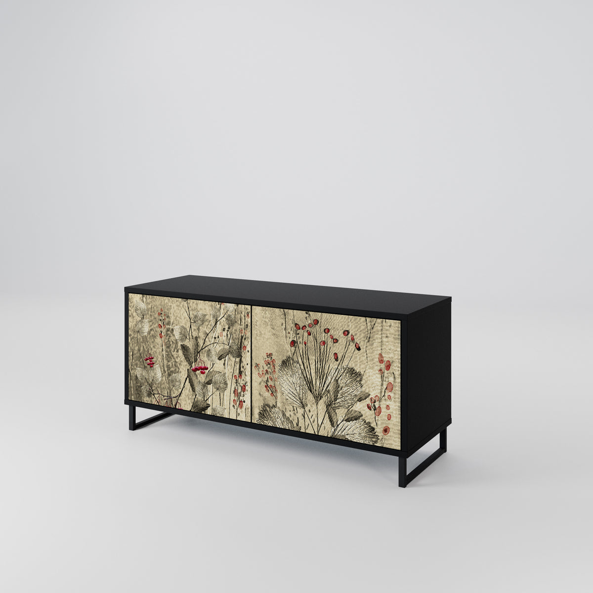 HERBAL GRACE Kompaktní dvoudveřový TV stolek