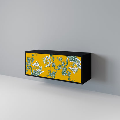 YELLOW CHINOISERIE Kompaktní dvoudveřový TV stolek