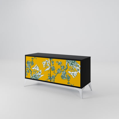 YELLOW CHINOISERIE Kompaktní dvoudveřový TV stolek