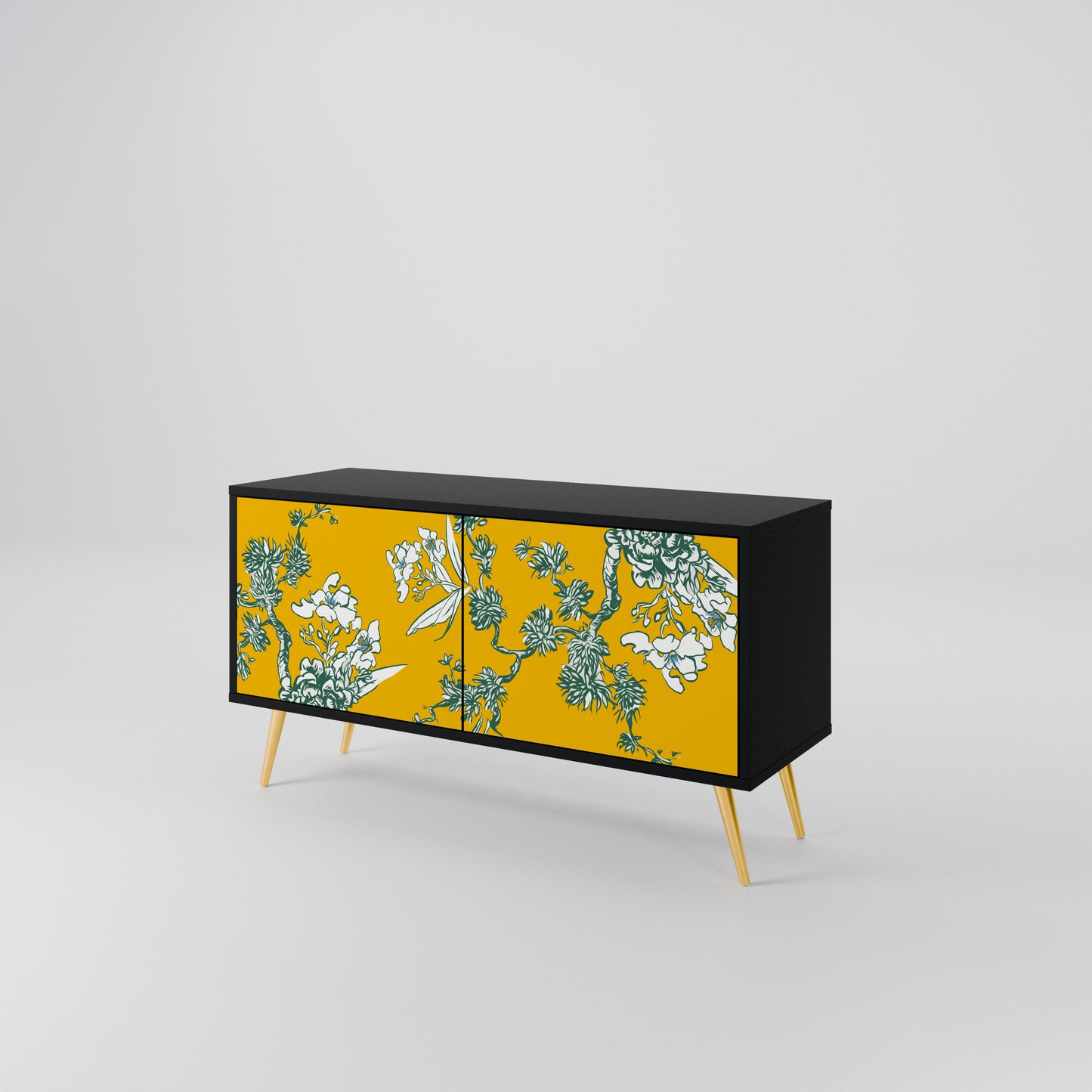 YELLOW CHINOISERIE Kompaktní dvoudveřový TV stolek