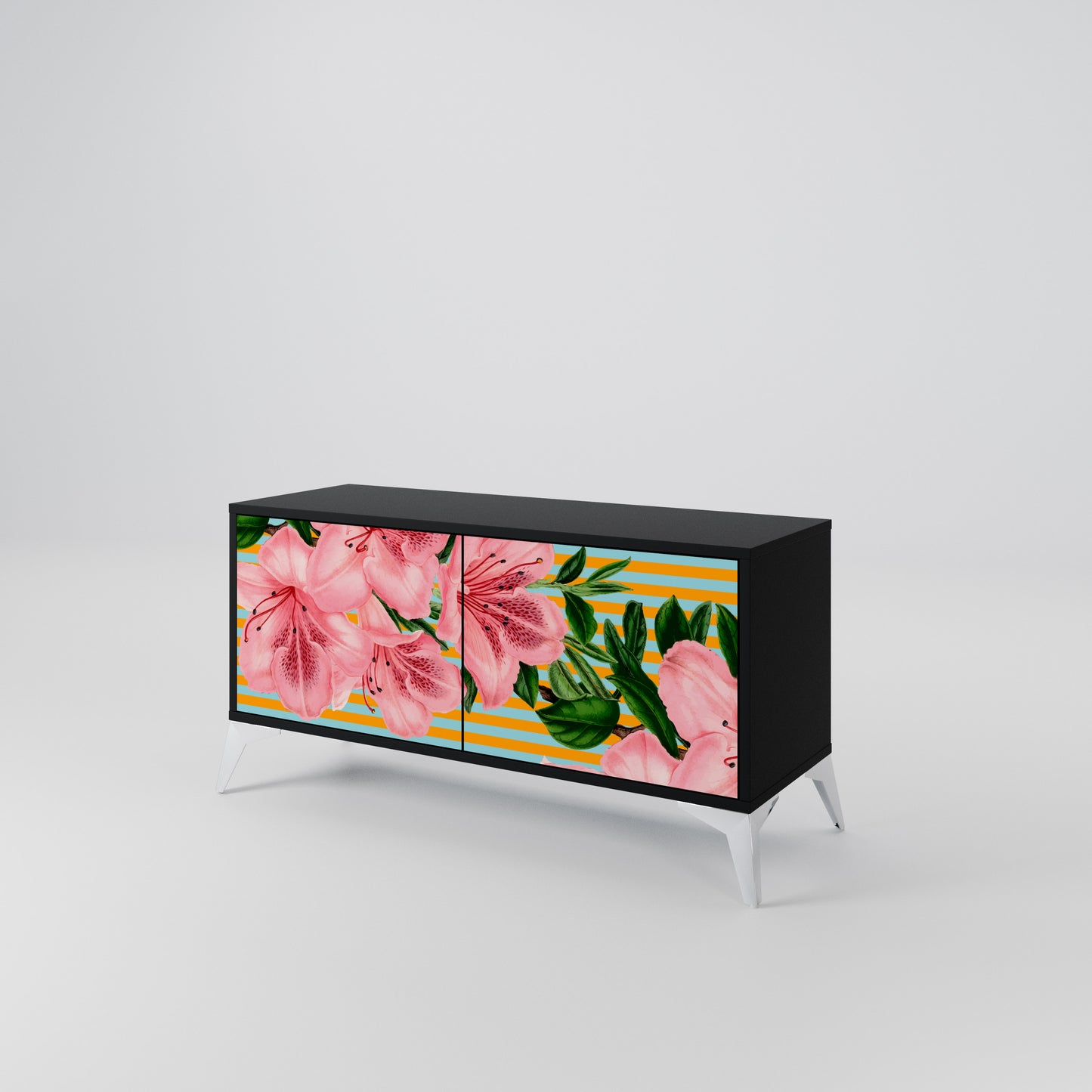 FRAGILE BEAUTY Kompaktní dvoudveřový TV stolek