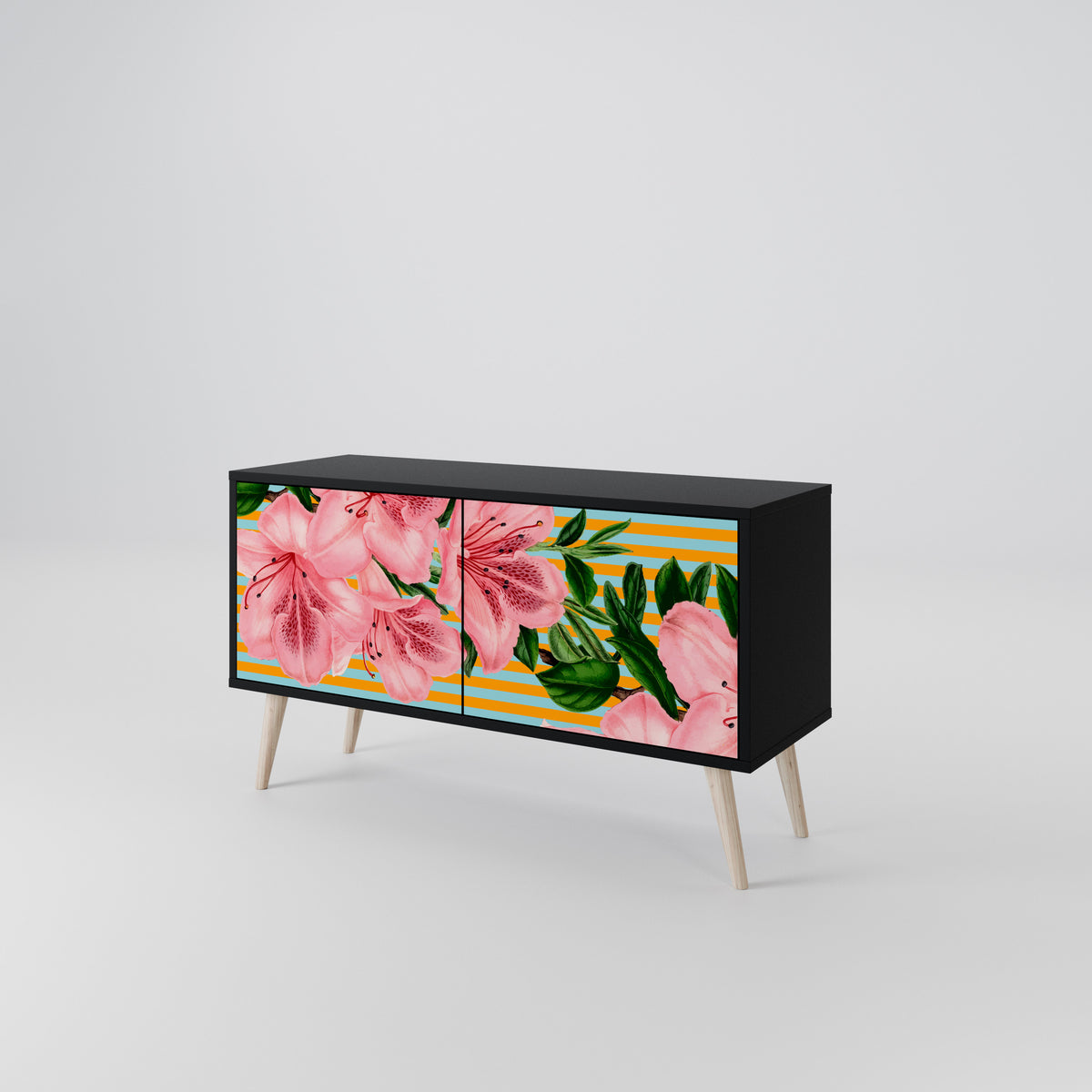 FRAGILE BEAUTY Kompaktní dvoudveřový TV stolek