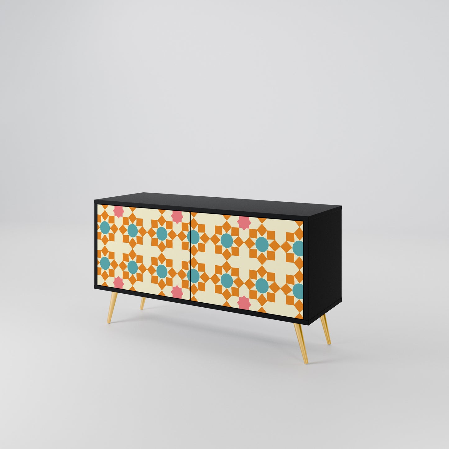FLORAL DECOR Kompaktní dvoudveřový TV stolek