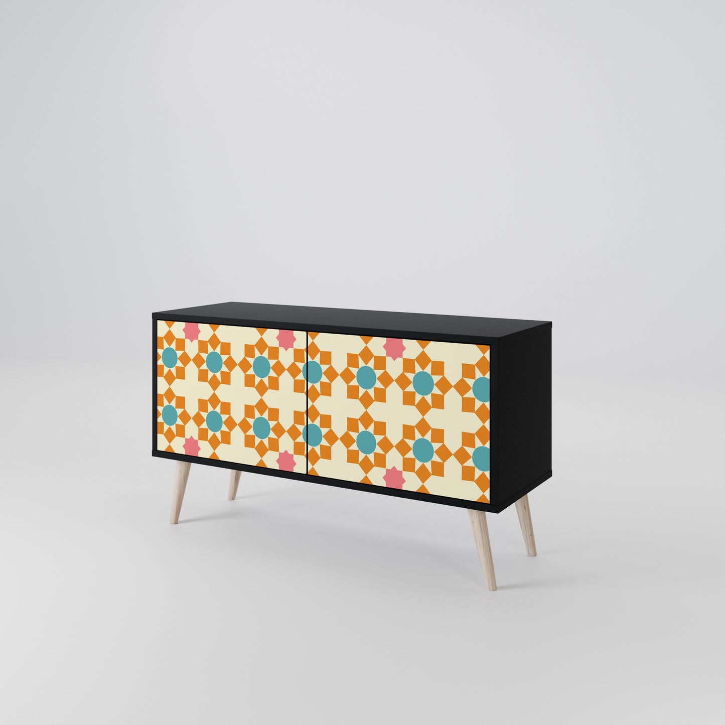 FLORAL DECOR Kompaktní dvoudveřový TV stolek