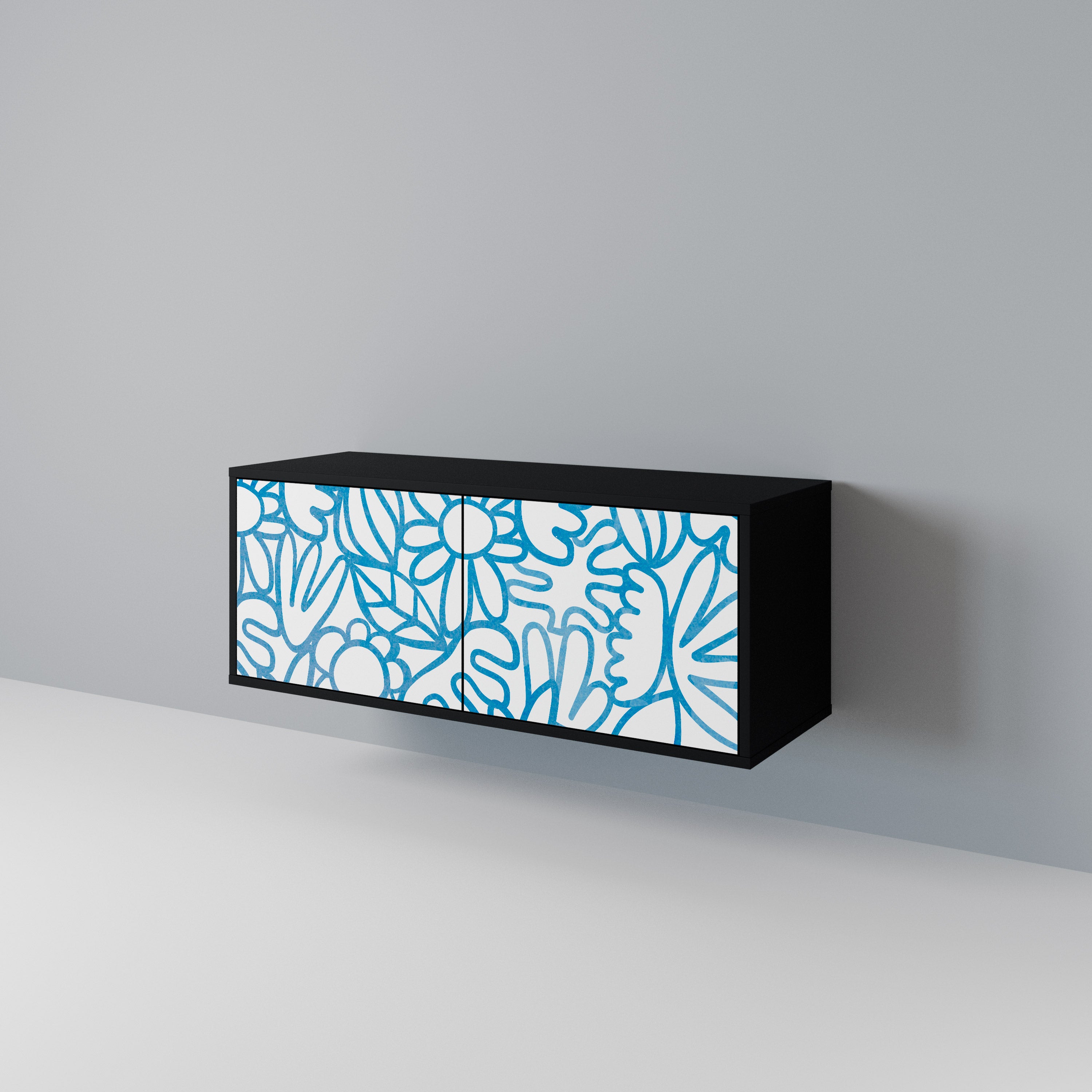 BLOOMY MORNING Compact 2-Door TV Cabinet