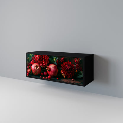 DAHLIAS AND POMEGRANATES Kompaktní dvoudveřový TV stolek
