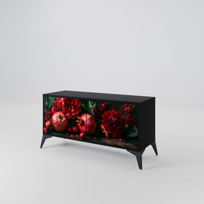 DAHLIAS AND POMEGRANATES Kompaktní dvoudveřový TV stolek