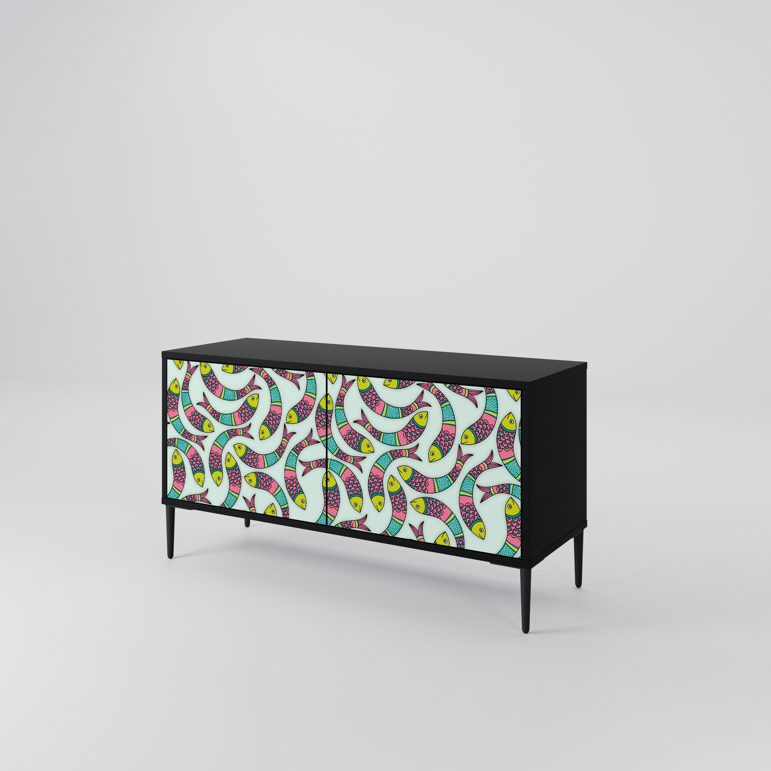 INDIAN FISH Compact 2-Door TV Cabinet