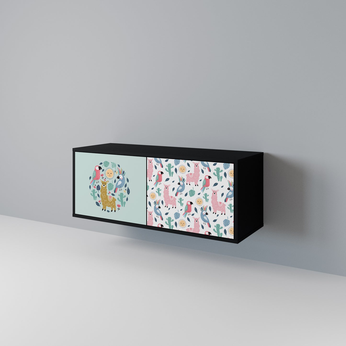 COLORFUL ALPACAS Kompaktní dvoudveřový TV stolek
