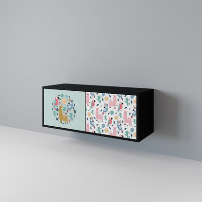 COLORFUL ALPACAS Kompaktní dvoudveřový TV stolek