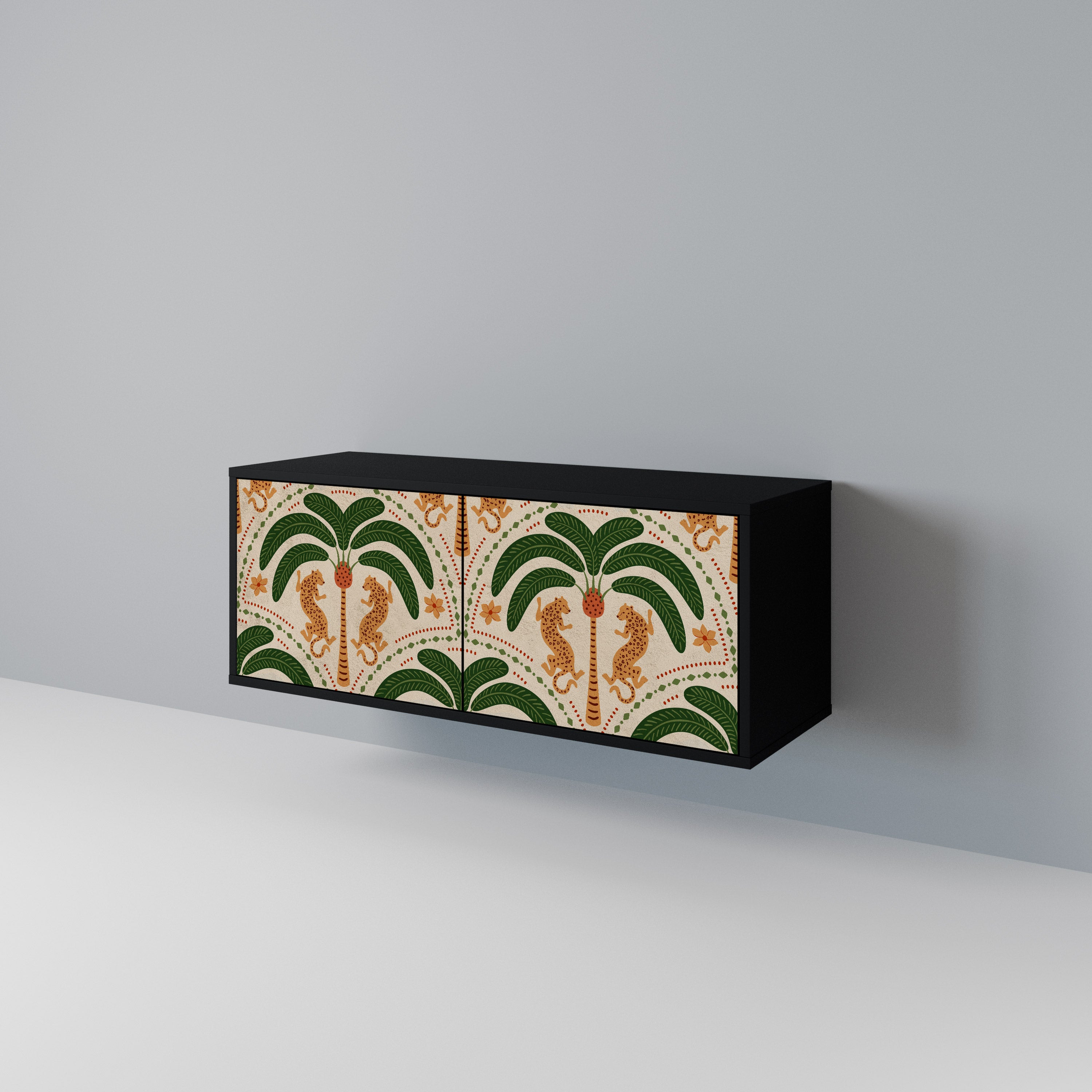 DANCING PREDATORS Compact 2-Door TV Cabinet