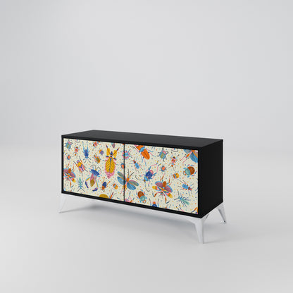 COLORFUL INSECTS Kompaktní dvoudveřový TV stolek