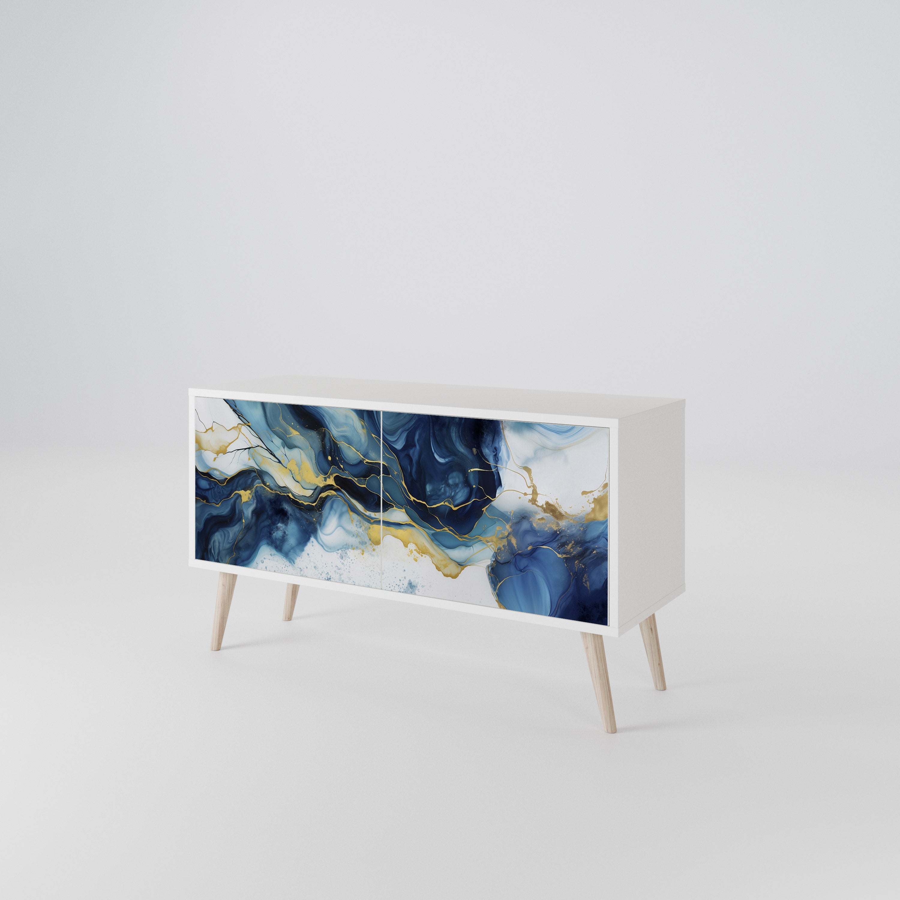 INKY MARBLE Kompaktní dvoudveřový TV stolek