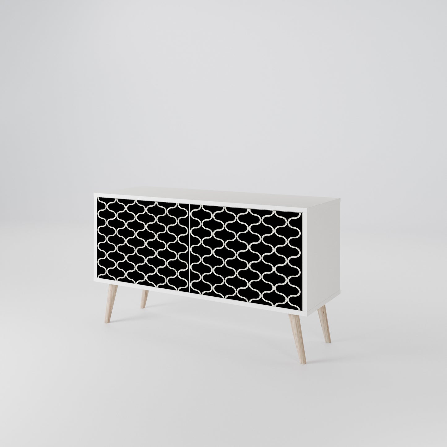 TESSELATED BLACKNESS Kompaktní dvoudveřový TV stolek