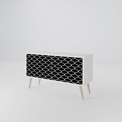 TESSELATED BLACKNESS Kompaktní dvoudveřový TV stolek