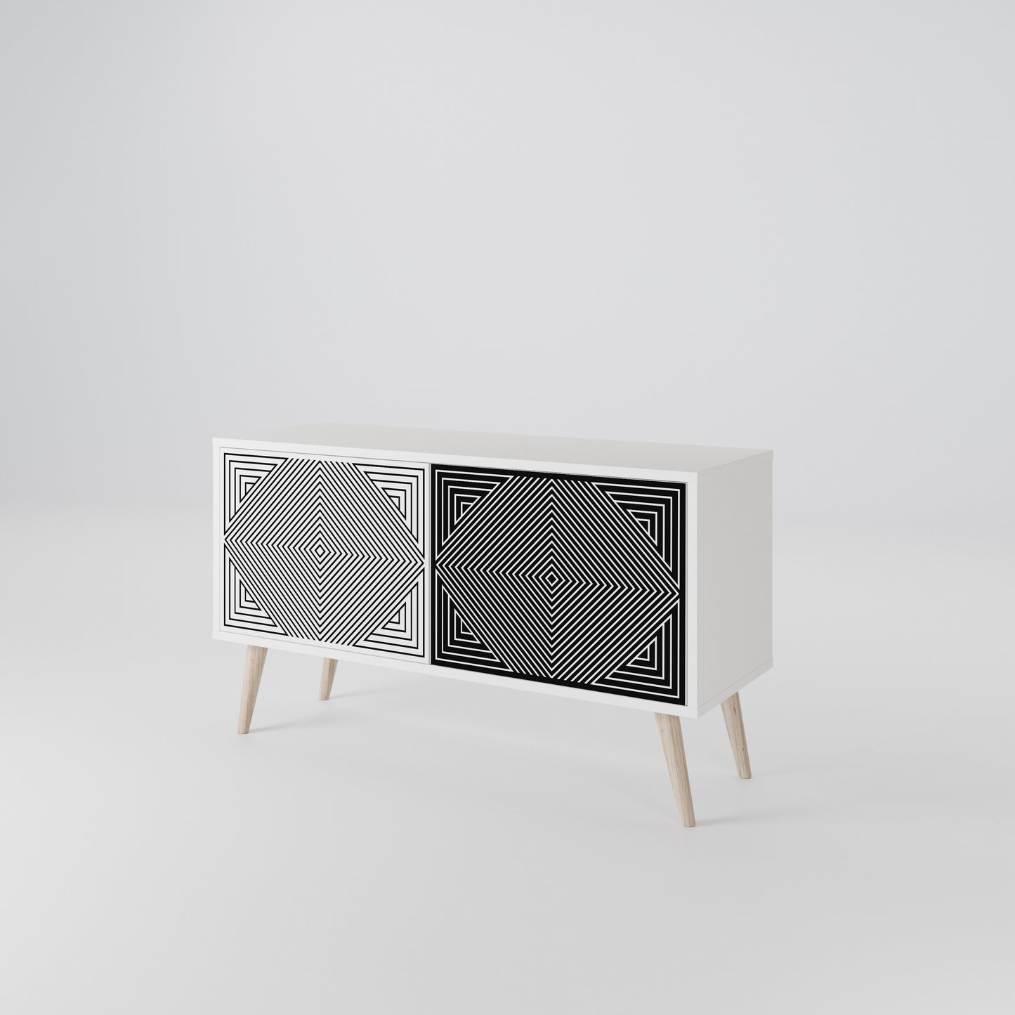 POLYGON ILLUSION Kompaktní dvoudveřový TV stolek
