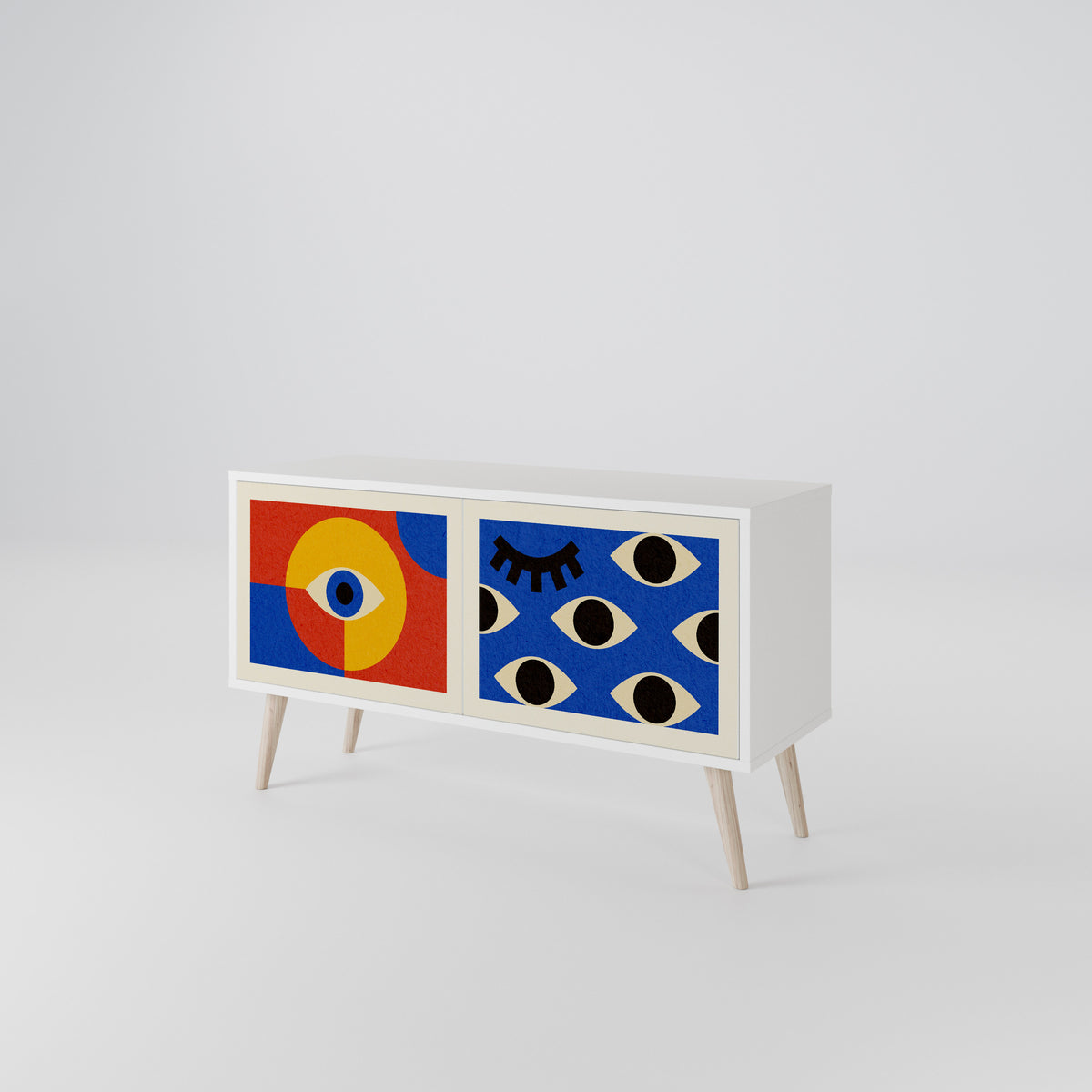 GEOMETRIC EYES Kompaktní dvoudveřový TV stolek