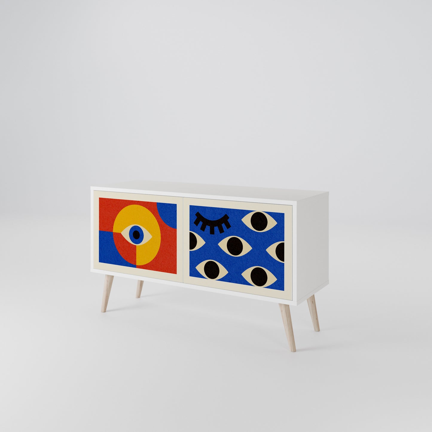 GEOMETRIC EYES Kompaktní dvoudveřový TV stolek