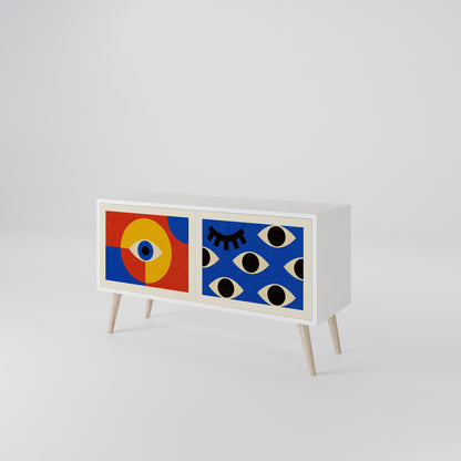 GEOMETRIC EYES Kompaktní dvoudveřový TV stolek