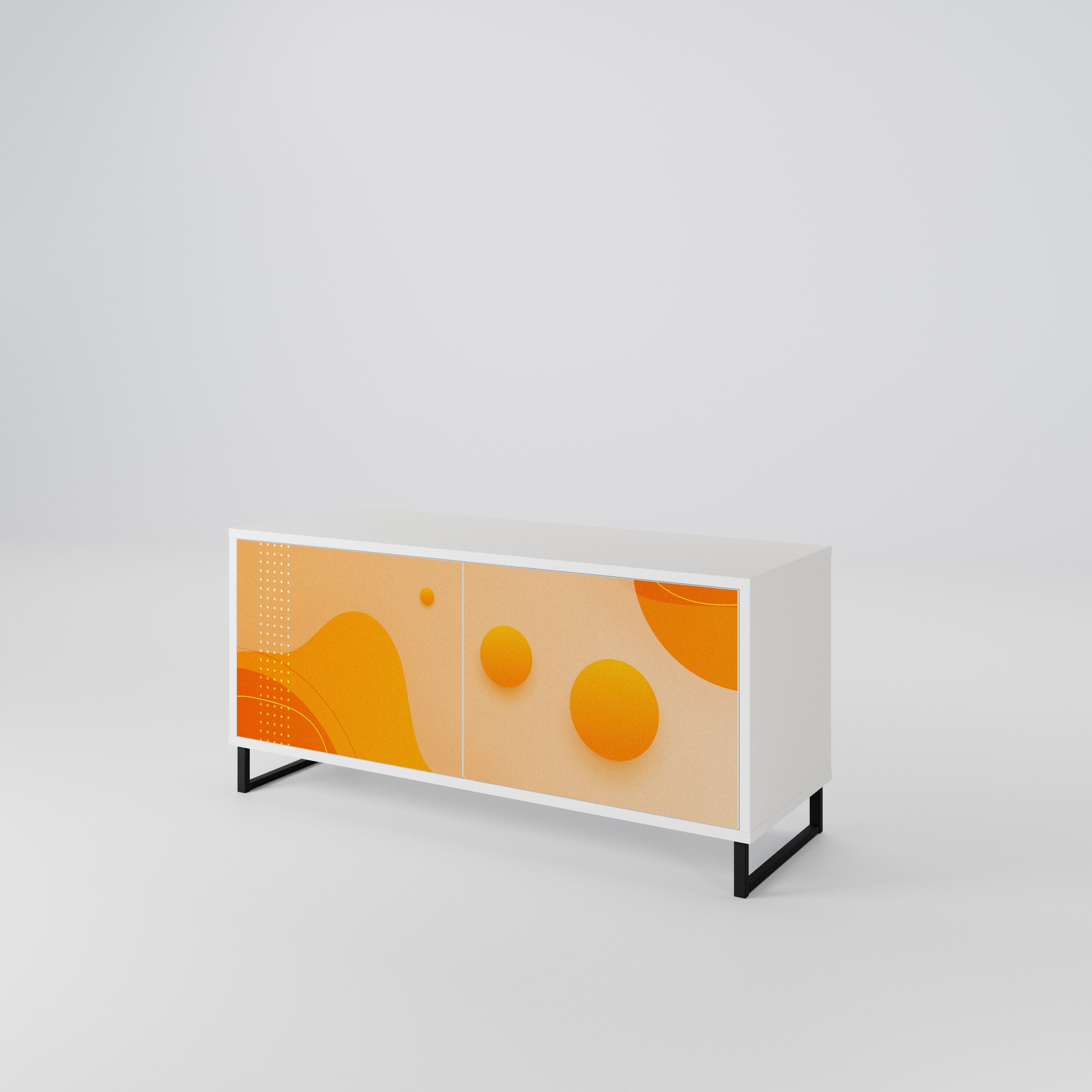 ORANGE ARRANGEMENT Kompaktní dvoudveřový TV stolek