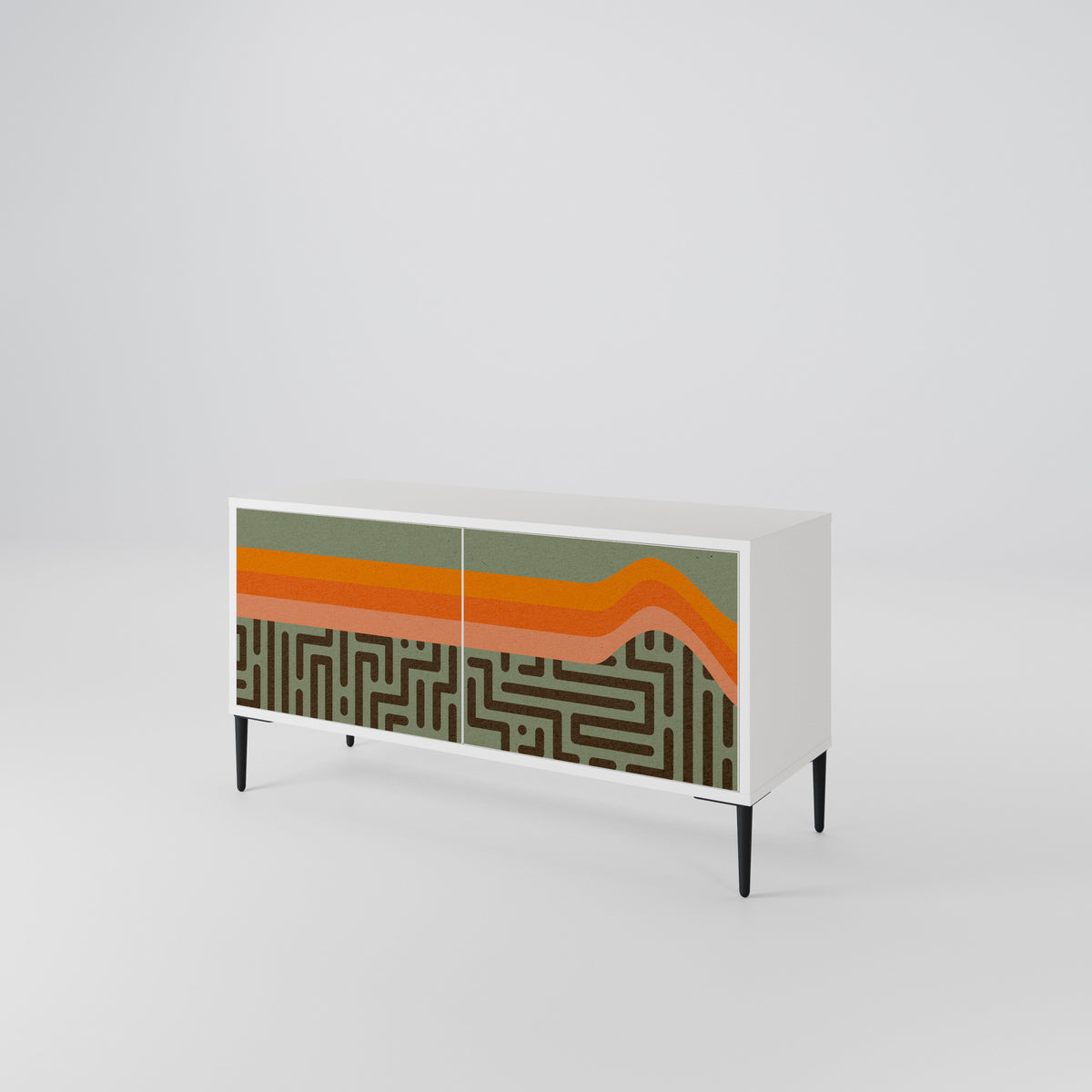 SIMPLE SOLUTIONS Kompaktní dvoudveřový TV stolek