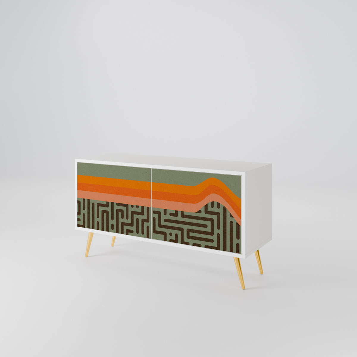 SIMPLE SOLUTIONS Kompaktní dvoudveřový TV stolek