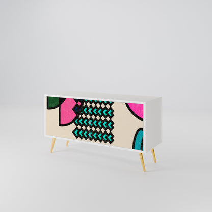 GEOMETRIC RHAPSODY Kompaktní dvoudveřový TV stolek