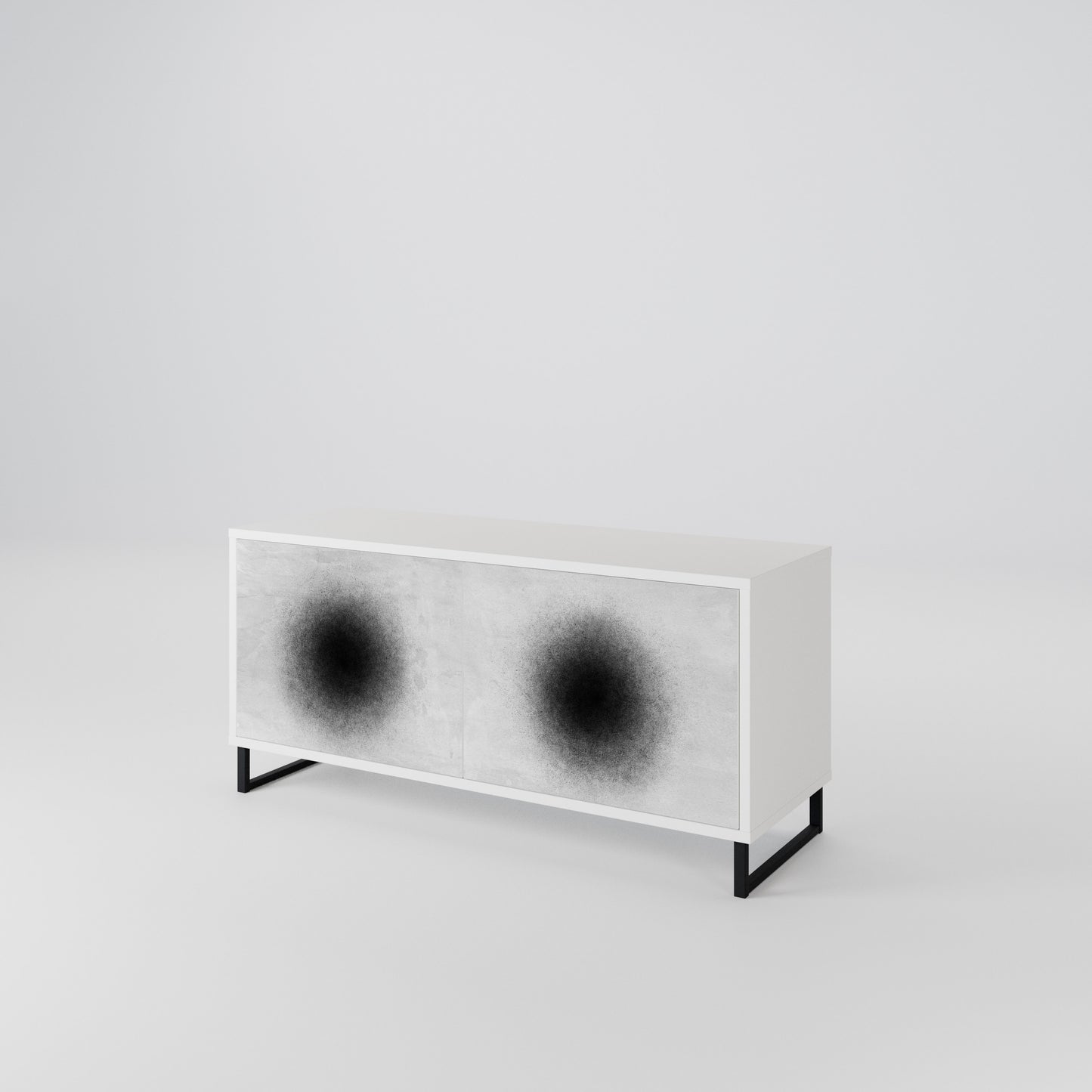 BLACK HOLE Kompaktní dvoudveřový TV stolek