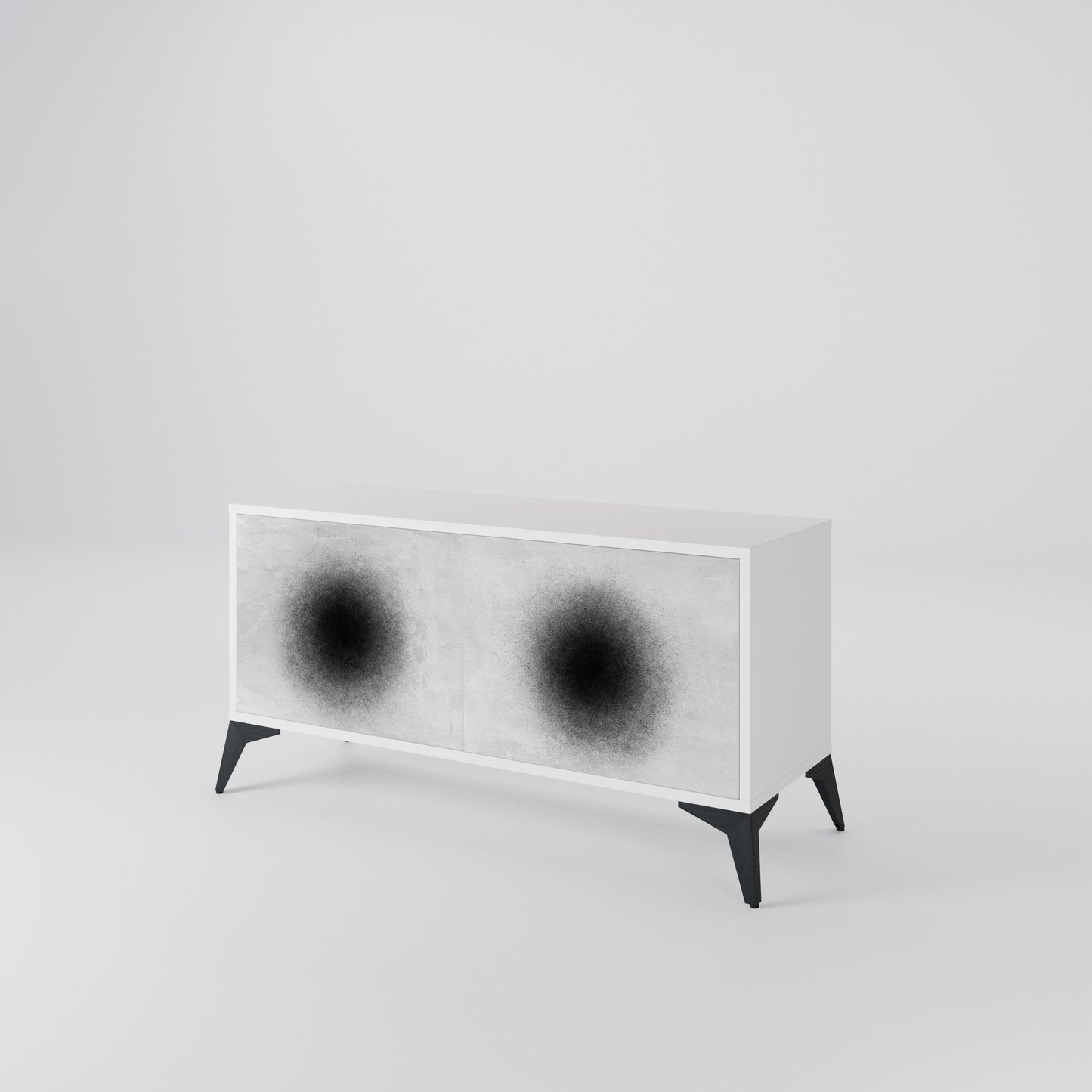 BLACK HOLE Kompaktní dvoudveřový TV stolek