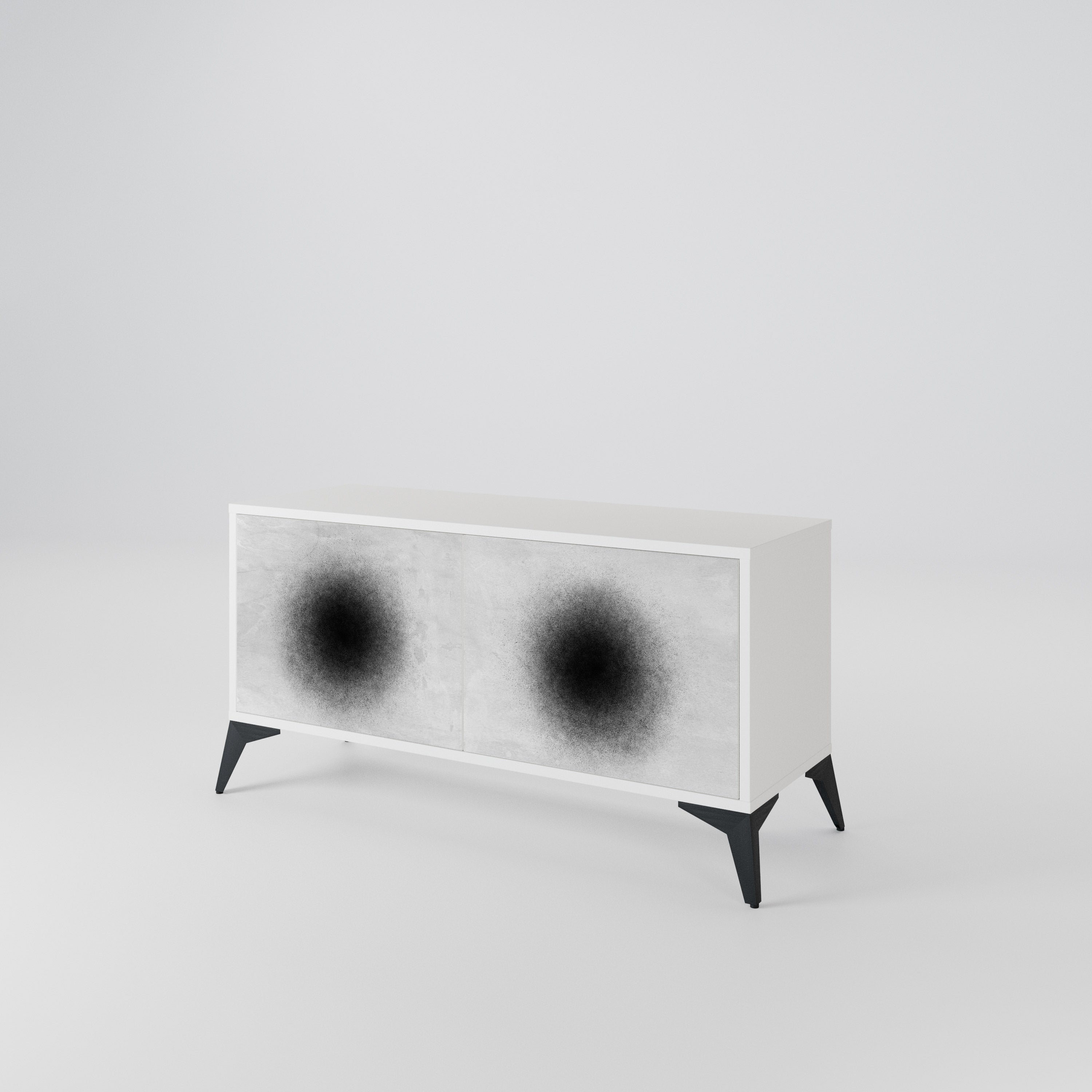 BLACK HOLE Kompaktní dvoudveřový TV stolek