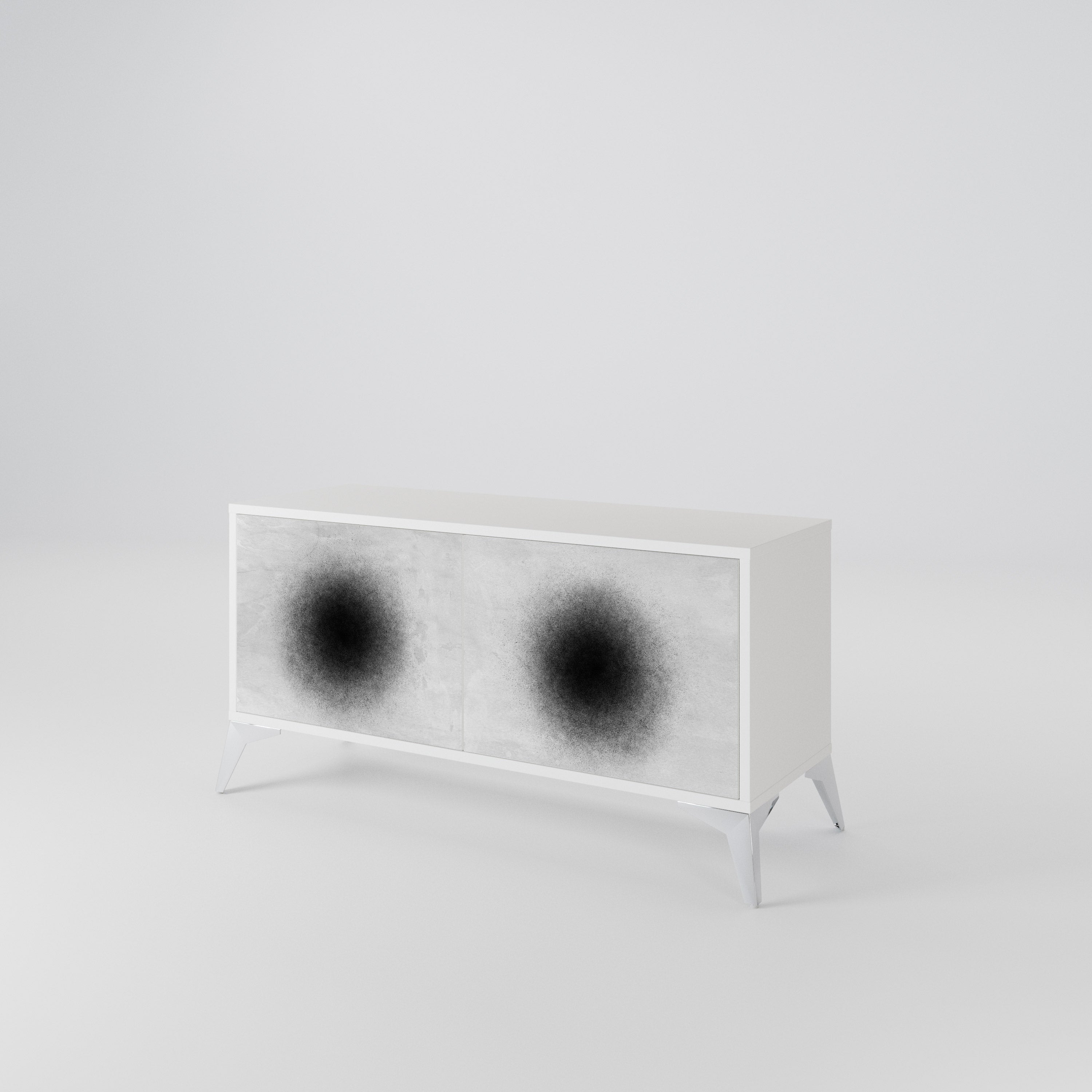 BLACK HOLE Kompaktní dvoudveřový TV stolek