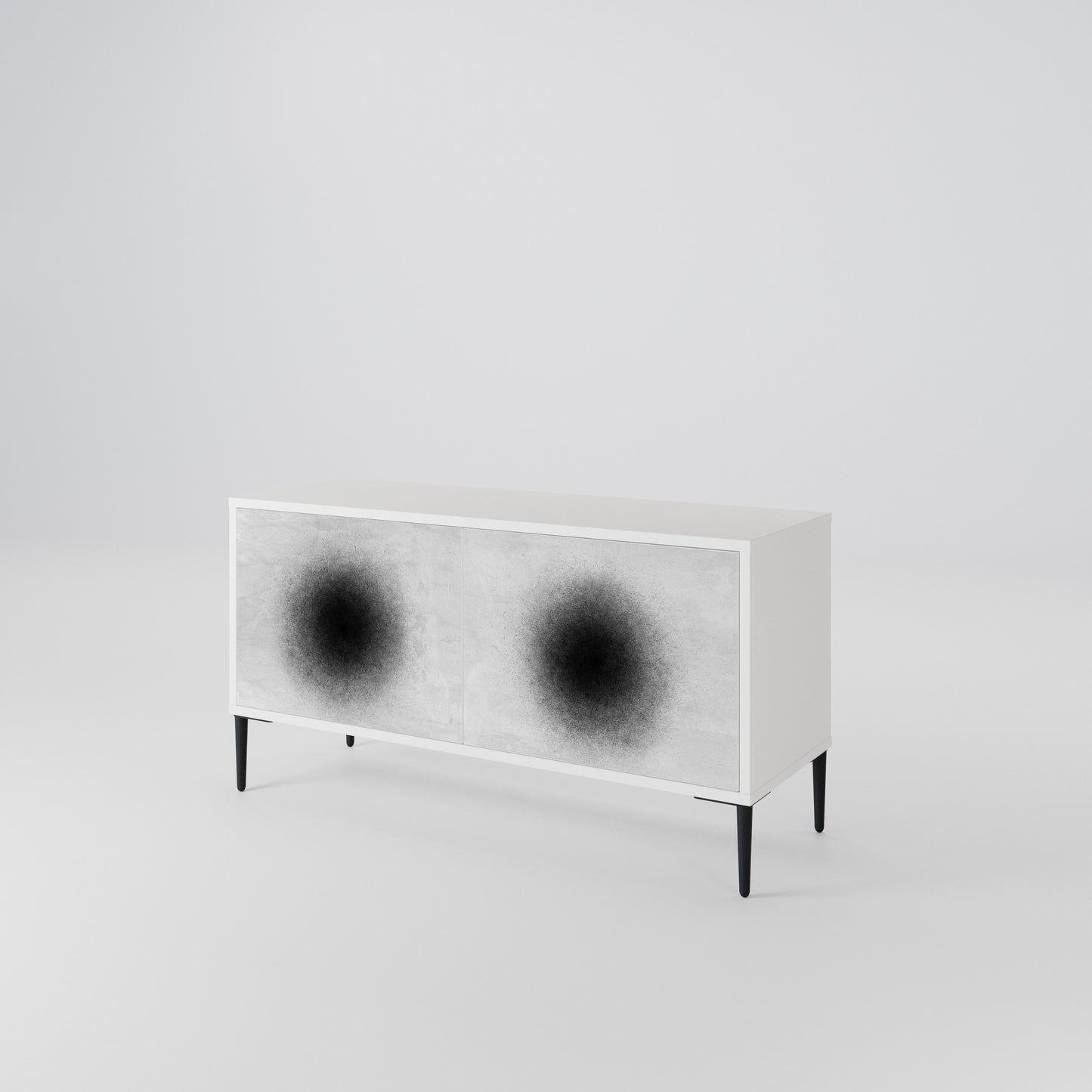 BLACK HOLE Kompaktní dvoudveřový TV stolek