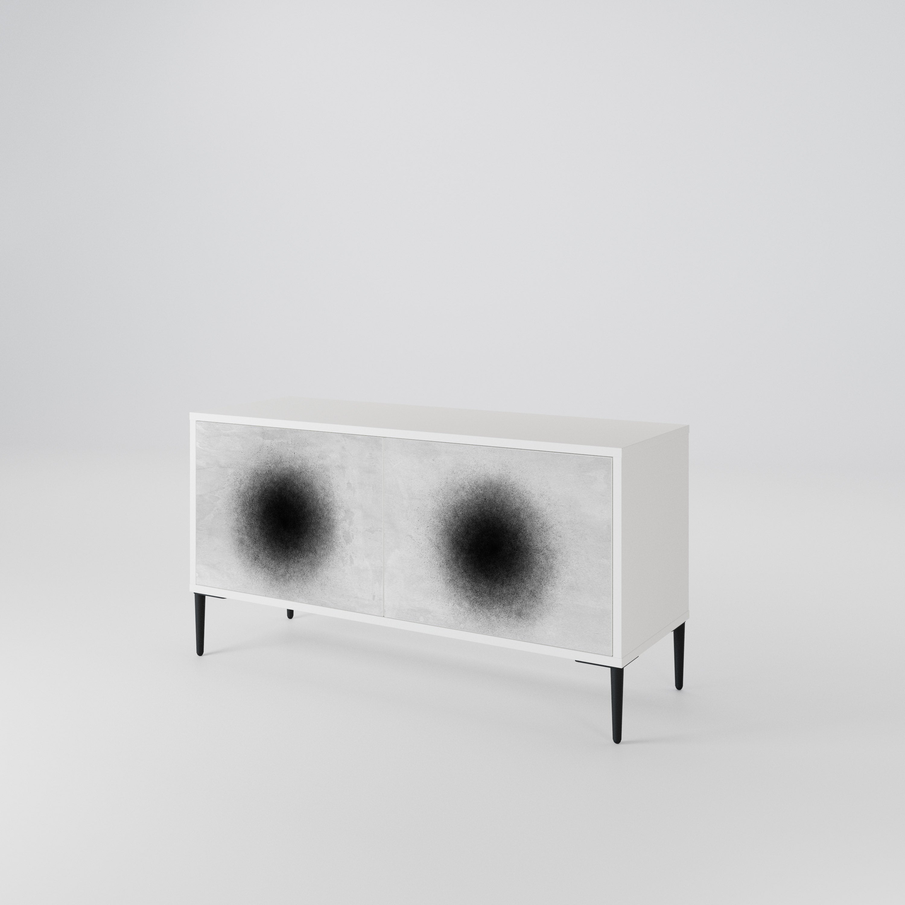 BLACK HOLE Kompaktní dvoudveřový TV stolek