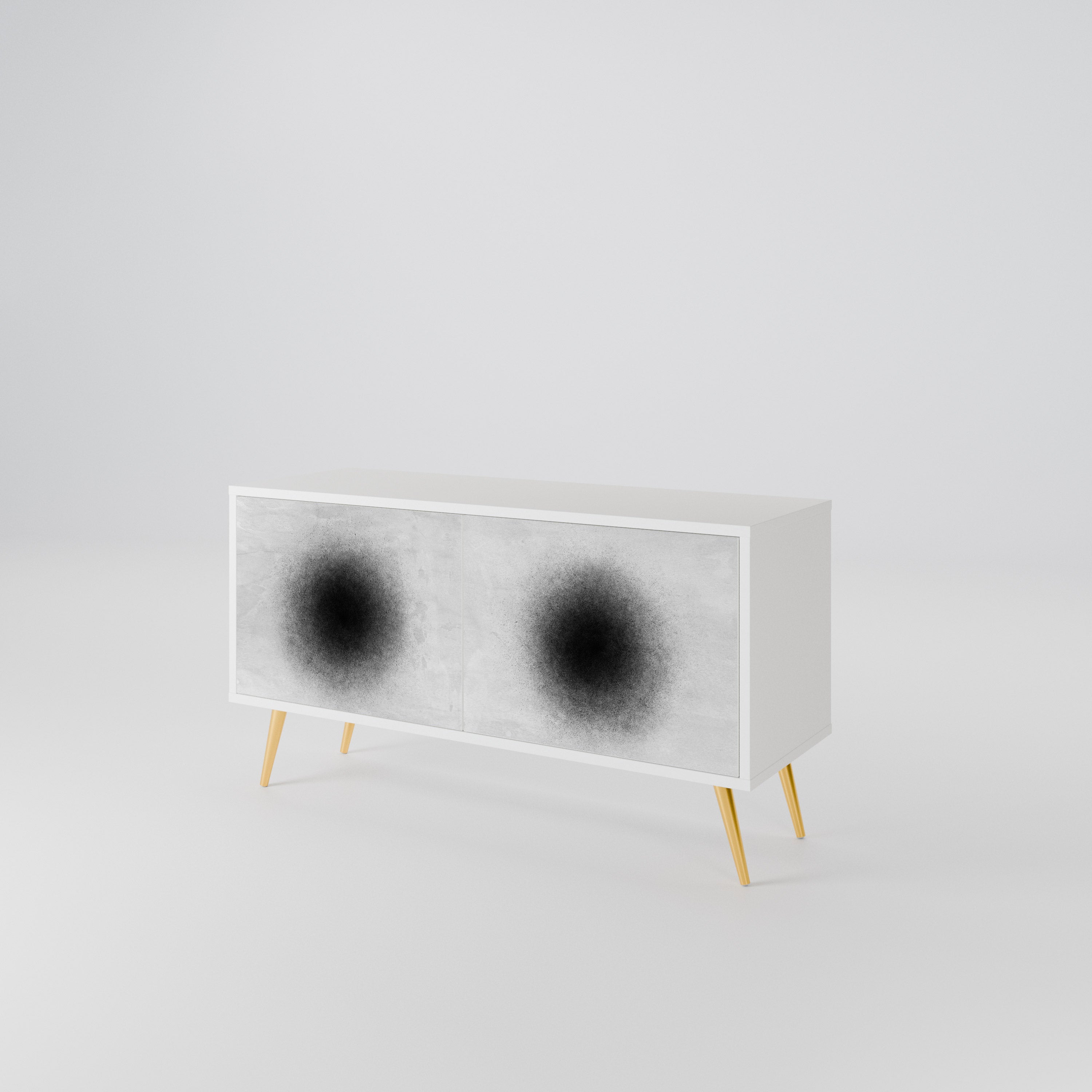 BLACK HOLE Kompaktní dvoudveřový TV stolek