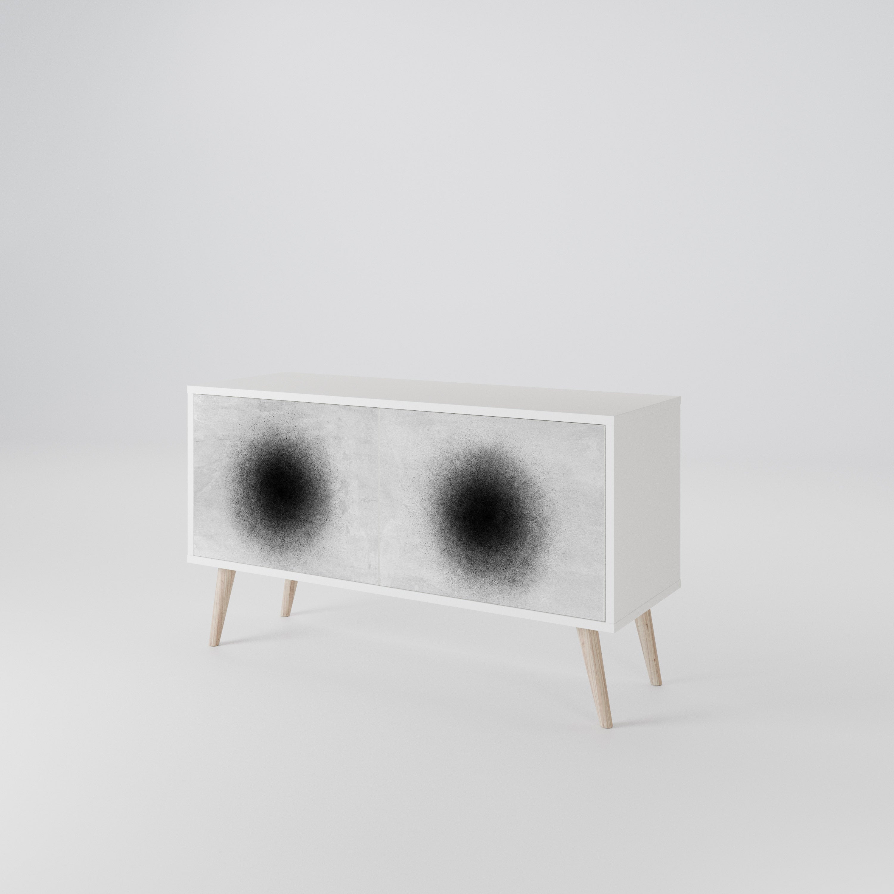 BLACK HOLE Kompaktní dvoudveřový TV stolek