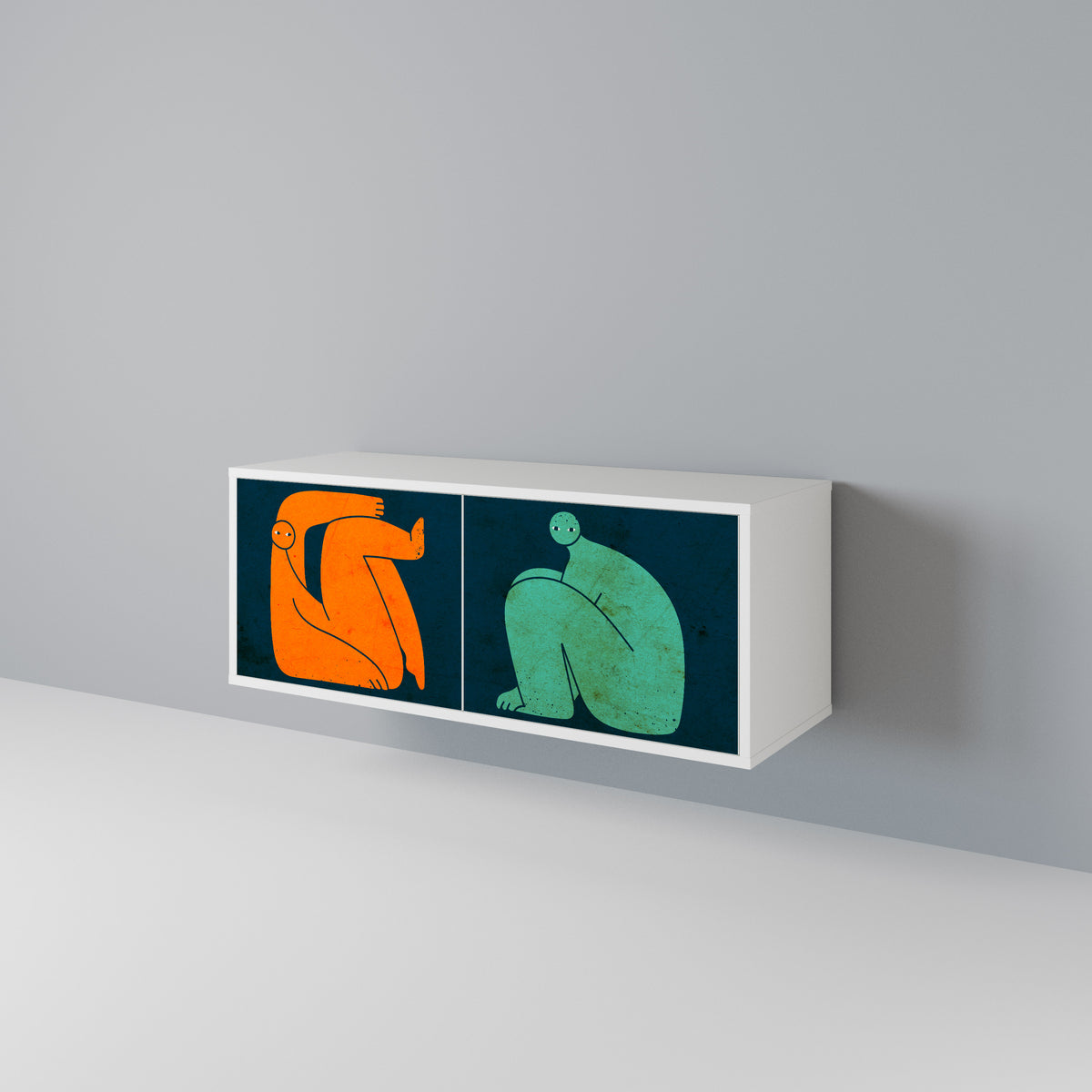 TOGETHER BUT SEPARATELY Kompaktní dvoudveřový TV stolek