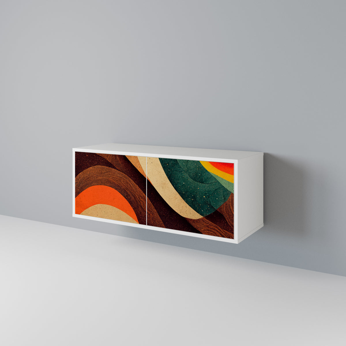 COLORFUL STRANDS Kompaktní dvoudveřový TV stolek