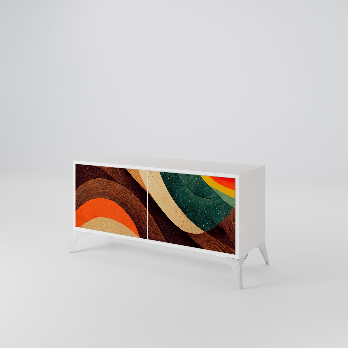 COLORFUL STRANDS Kompaktní dvoudveřový TV stolek