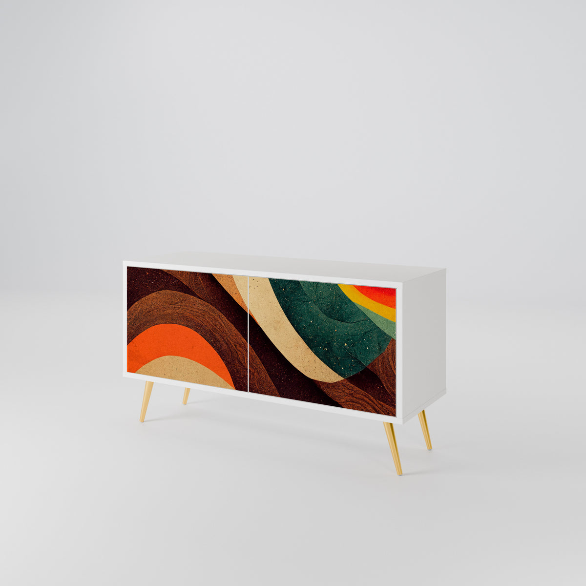 COLORFUL STRANDS Kompaktní dvoudveřový TV stolek