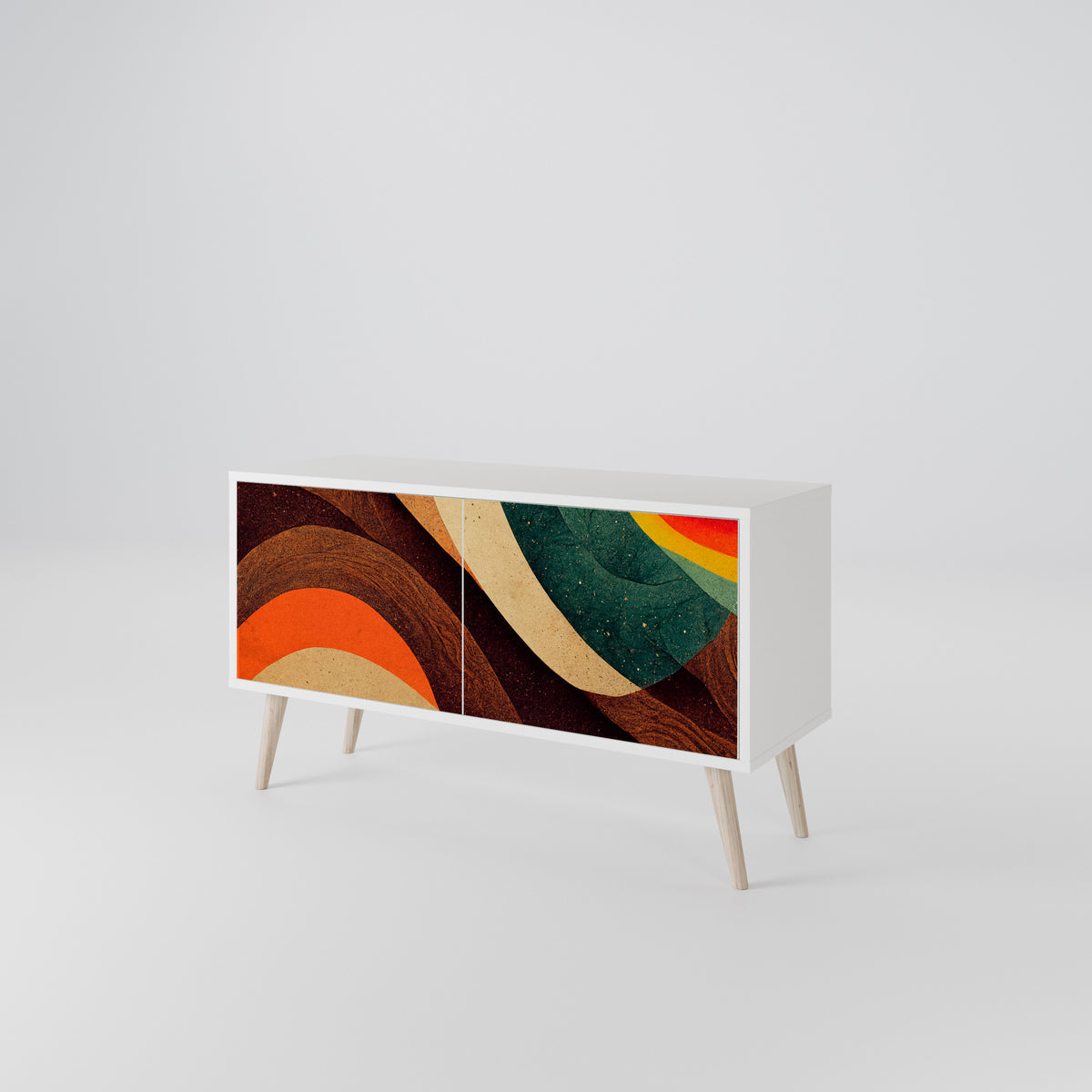 COLORFUL STRANDS Kompaktní dvoudveřový TV stolek